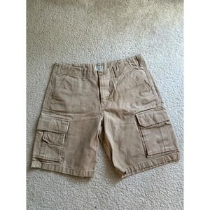 LL Bean Mens Size 38 Khaki Cotton Cargo‎ Shorts Outdoor Casual